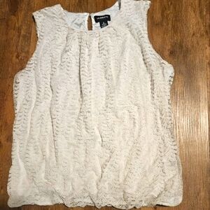 White lace tank
